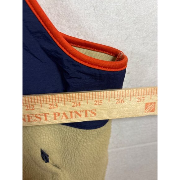 Old Navy Active Mens Fleece & Nylon Zip-Up Vest Navy & Beige XXXL - Picture 4 of 9